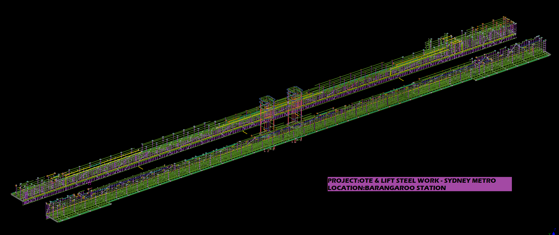 OTE LIFT STEEL WORK  AT SYDNEY METRO-BANGAROO STATION