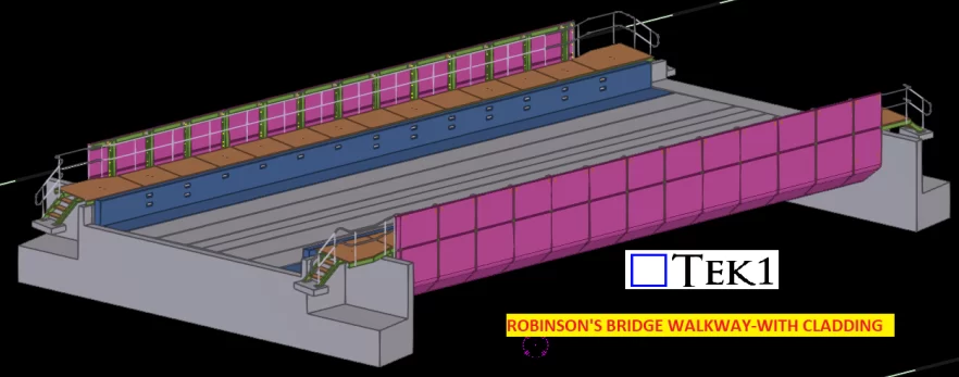ROBINSON’S BRIDGE WALKWAY STRUCTURE WITH CLADDING