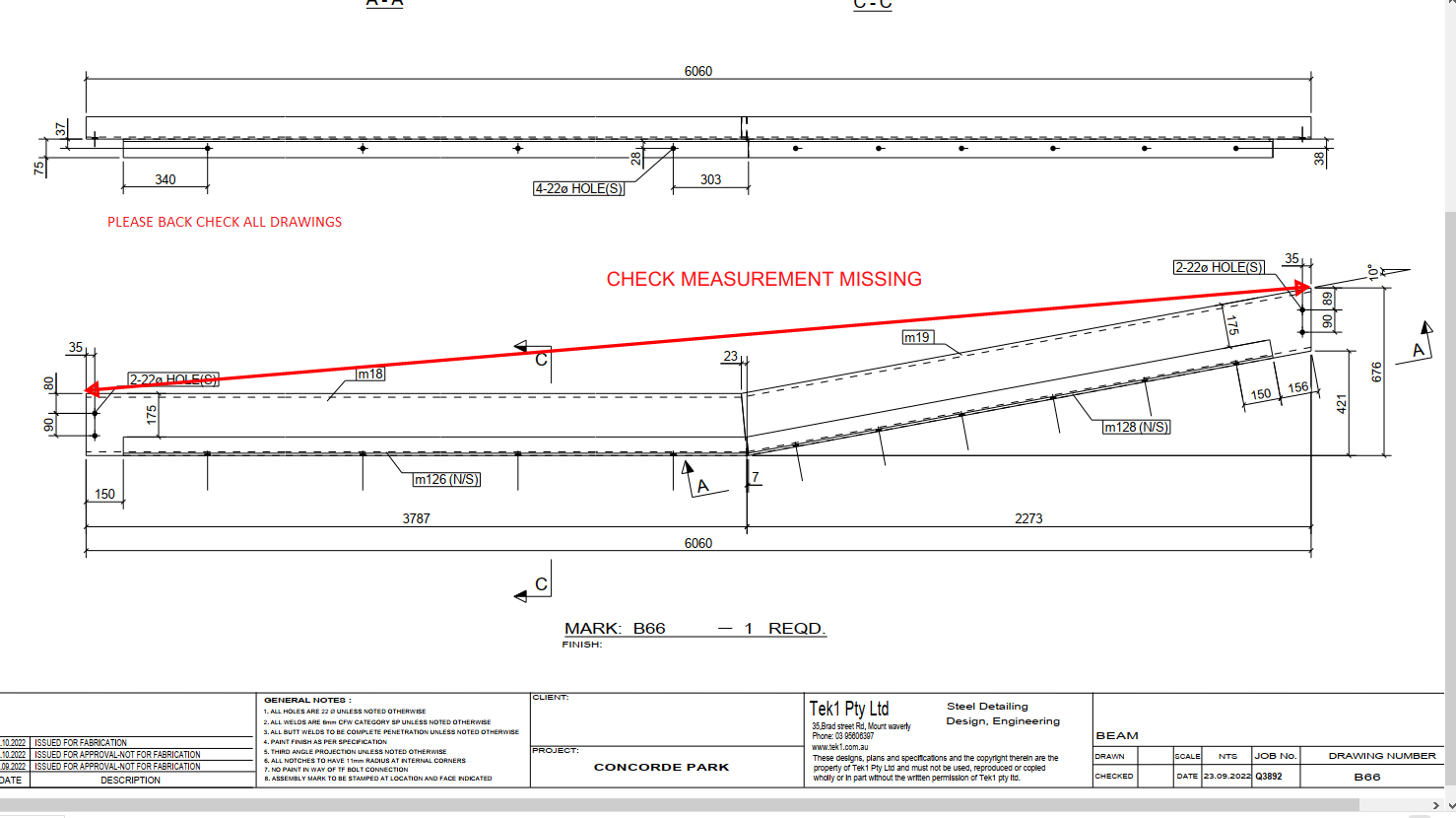 Q3866 Missing Check dimension