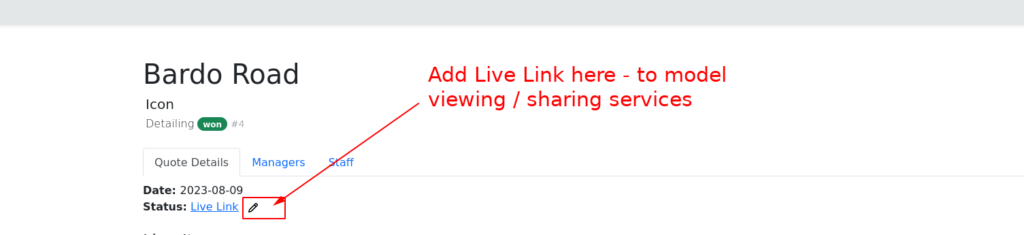 Show: how to add model sharing linkes