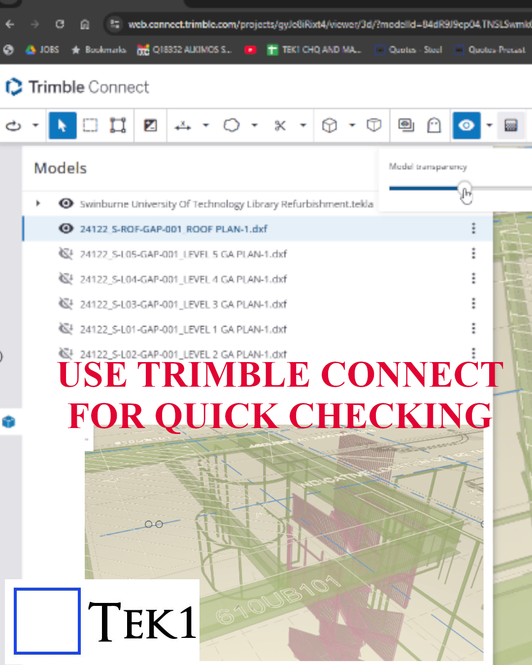 Use Trimble Connect for Quick Checking - Steel Detailing | Precast ...