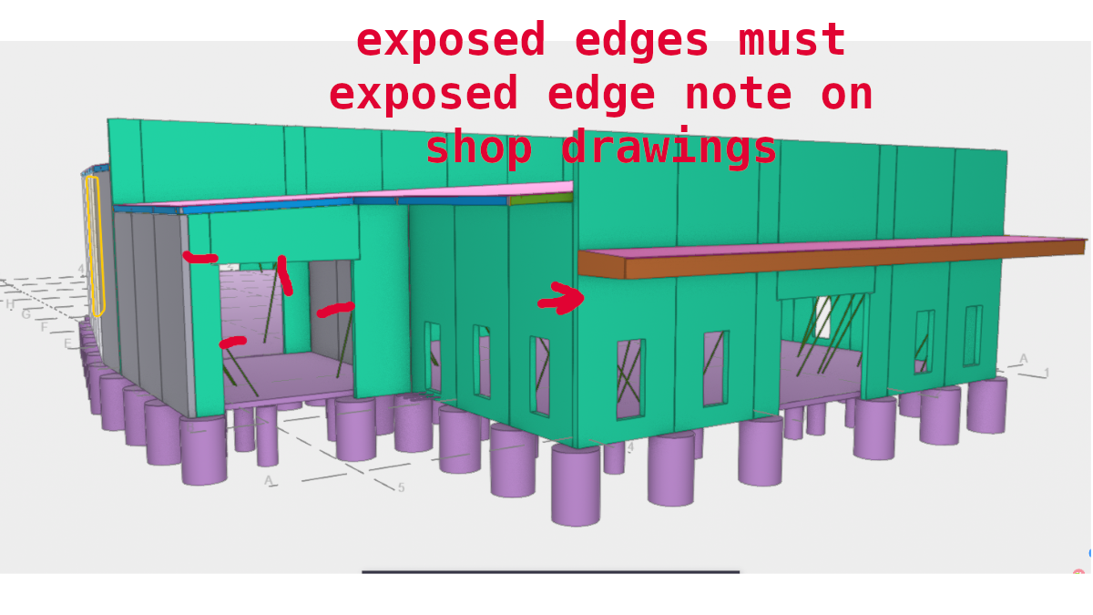 Precast Panel Shop Drawings | Exposed Edge